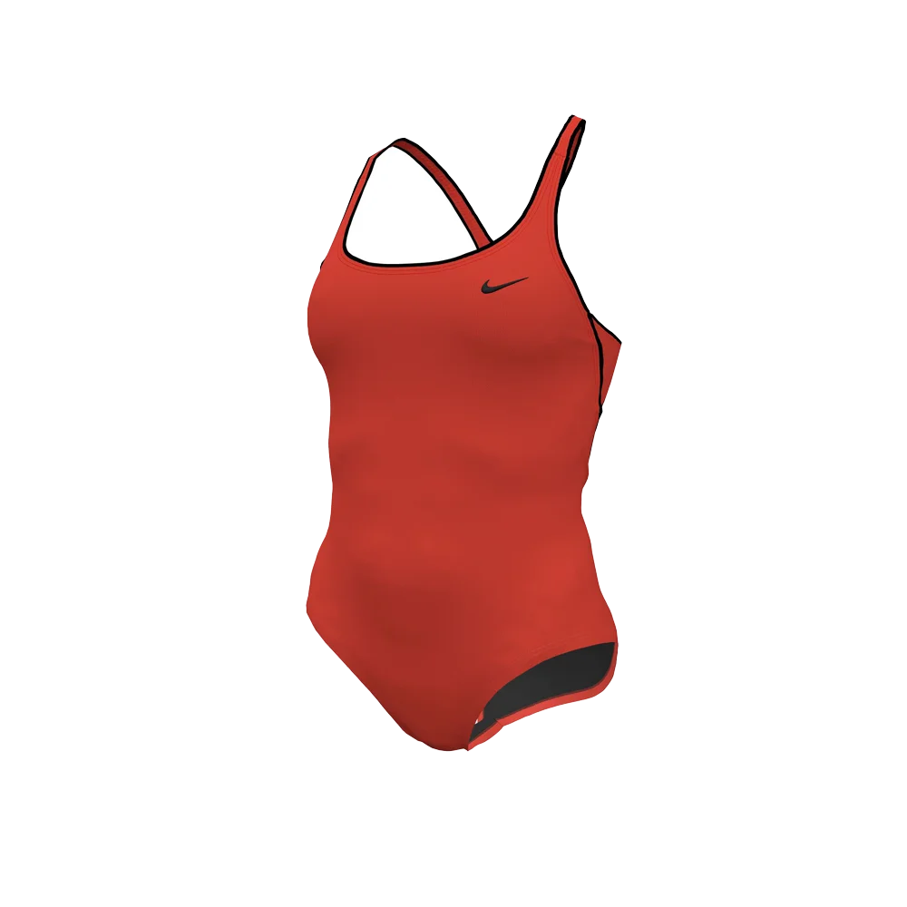 Nike Swim Women's Powerback One Piece Red Color