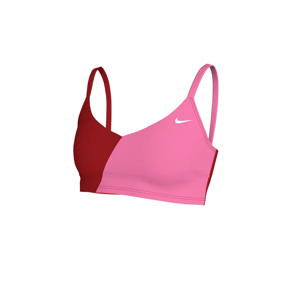 Nike Swim Women's V-Neck Midkini Red Color