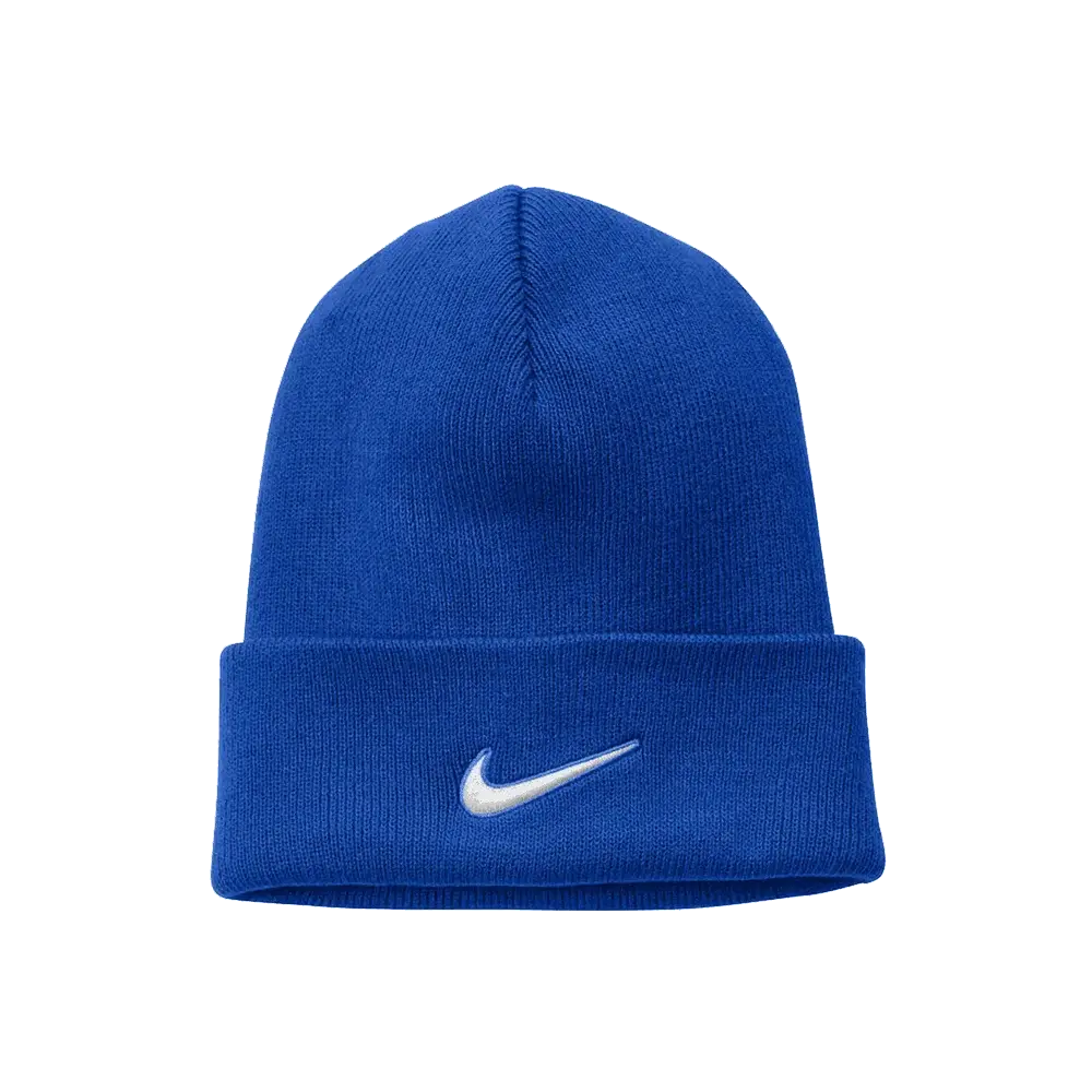 Nike Team Beanie Cuffed (CW6117) Blank Blue Color Front view