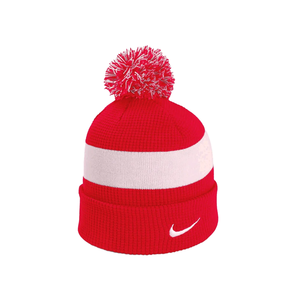 Nike Team Beanie Pom Sl (Dh2412) Blank. Red color front view