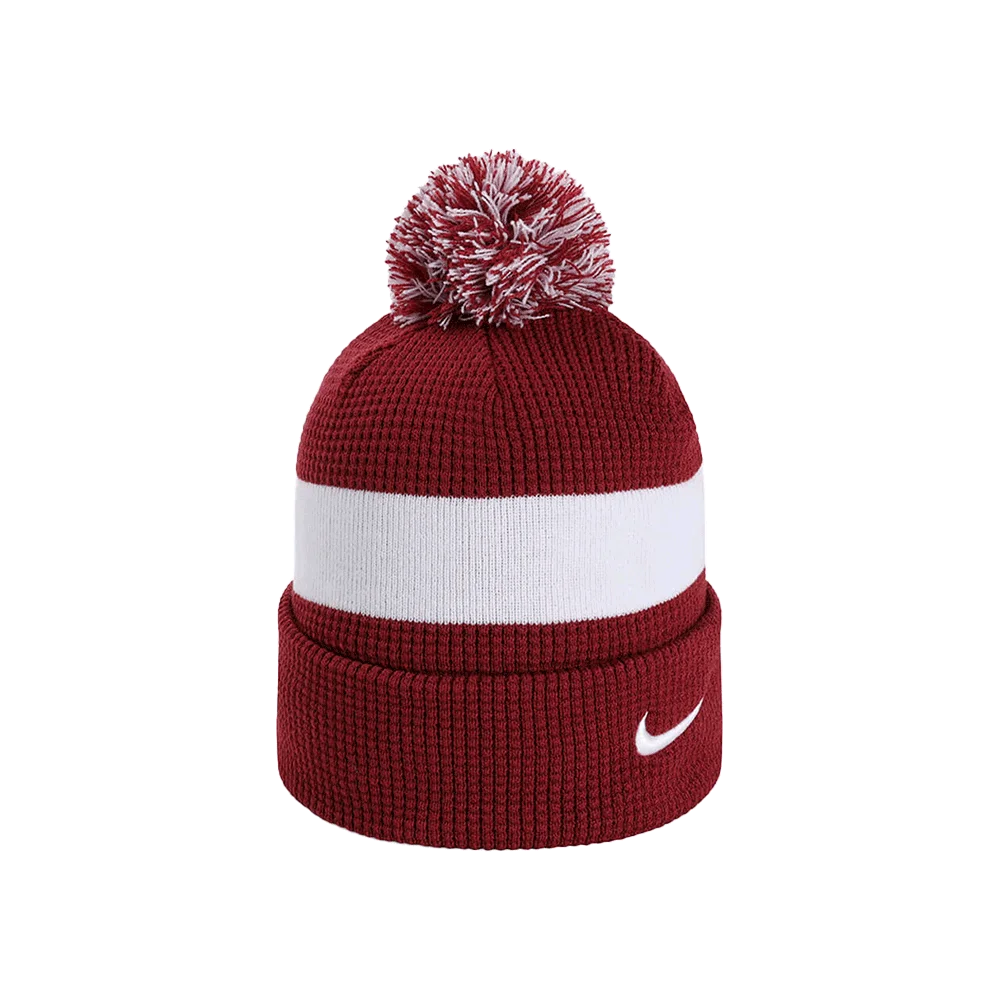 Nike Team Beanie Pom Sl (Dh2412) Blank Maroon color front view