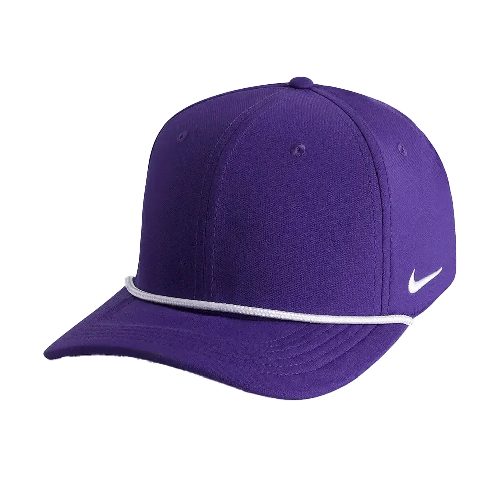 Nike Team Rise Rope Cap (RC20031A) Blank Purple /White Color  3Quarter front  view