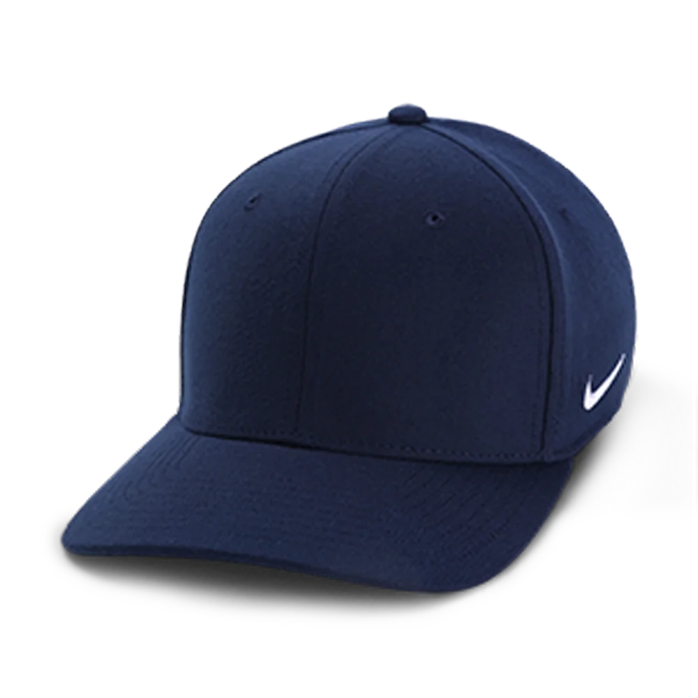 Nike Team Rise Swoosh Flex (867308) Blank Navy Color 3Quarter front view