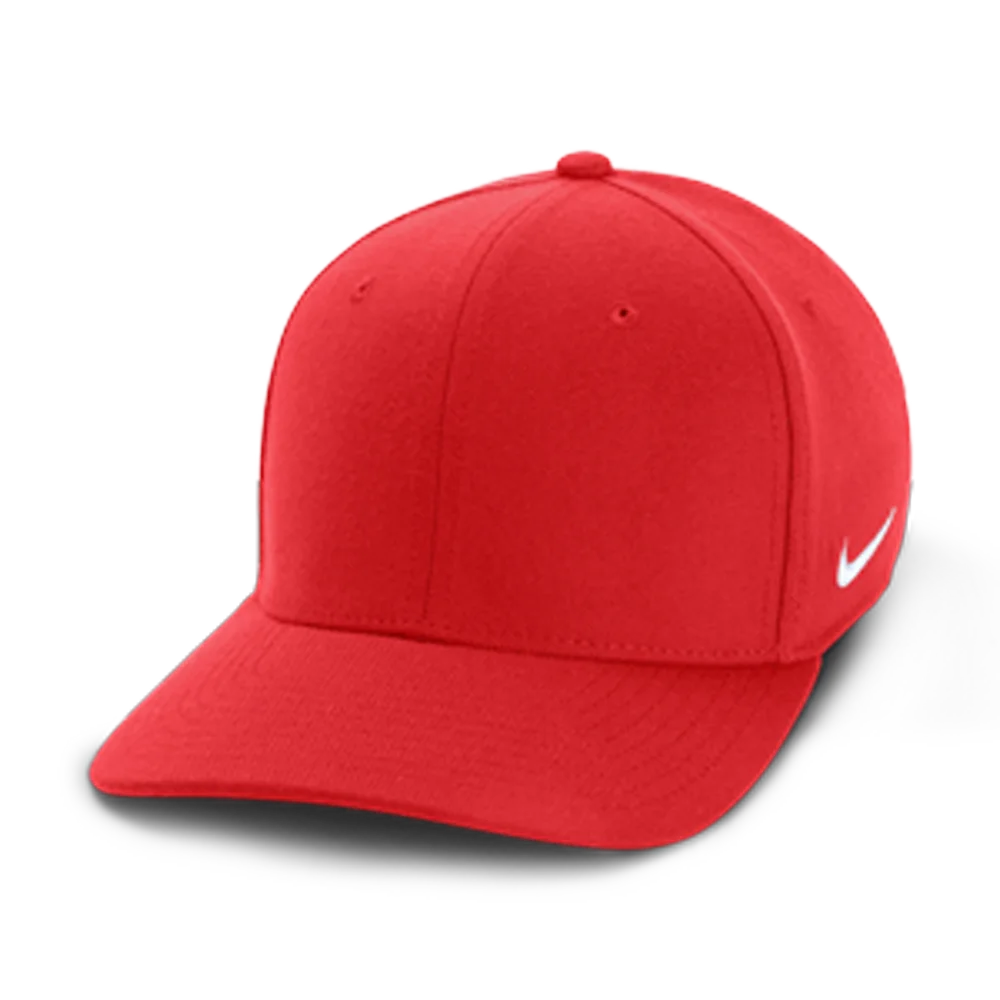 Nike Team Rise Swoosh Flex (867308) Blank Red Color 3Quarter front view