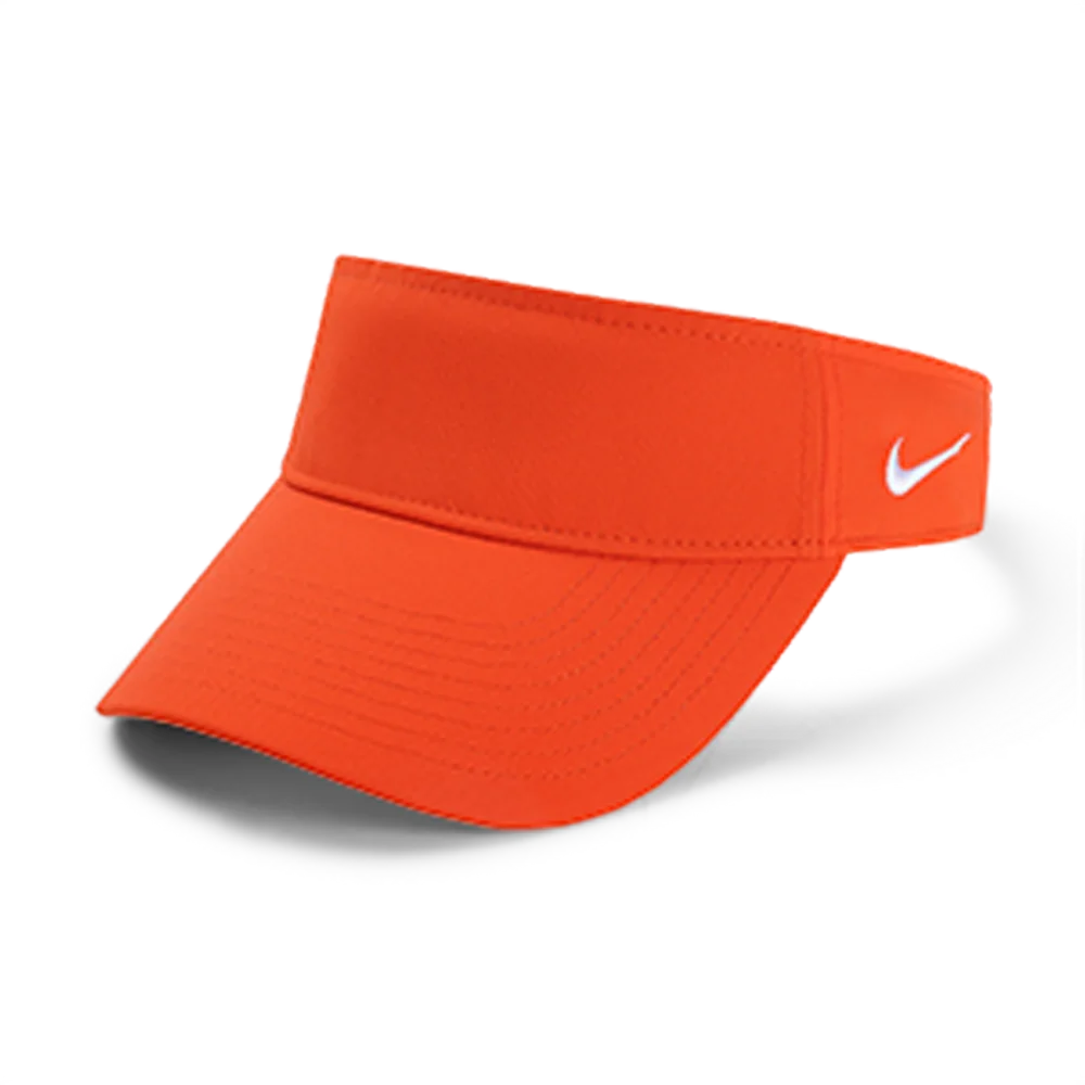 Nike Team U Dry Visor (DC4217) Blank.. Orange color 3Quarter front view