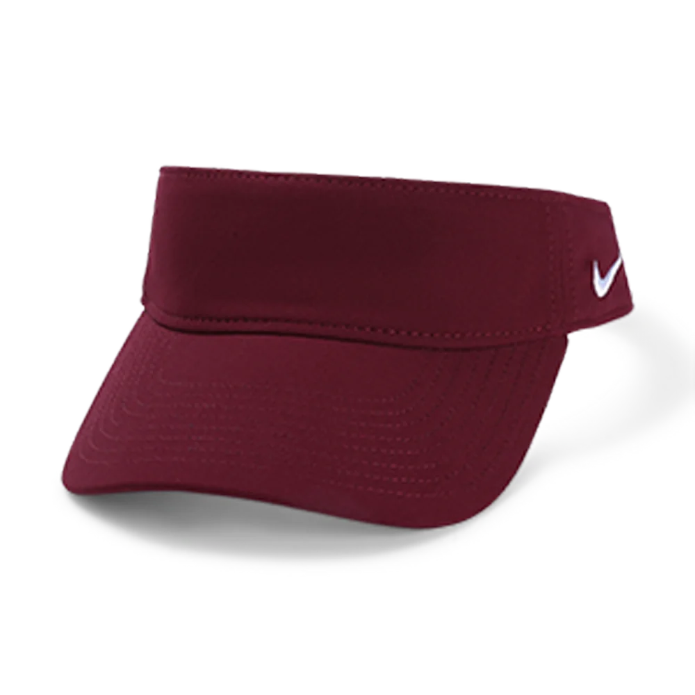 Nike Team U Dry Visor (DC4217) Blank Maroon Color 3Quarter front view