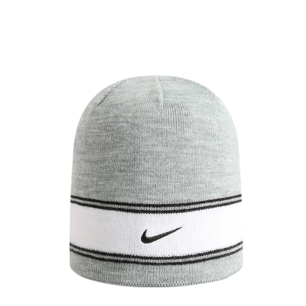 Nike Team Uncuffed Striped Beanie (IZ2584) White Color