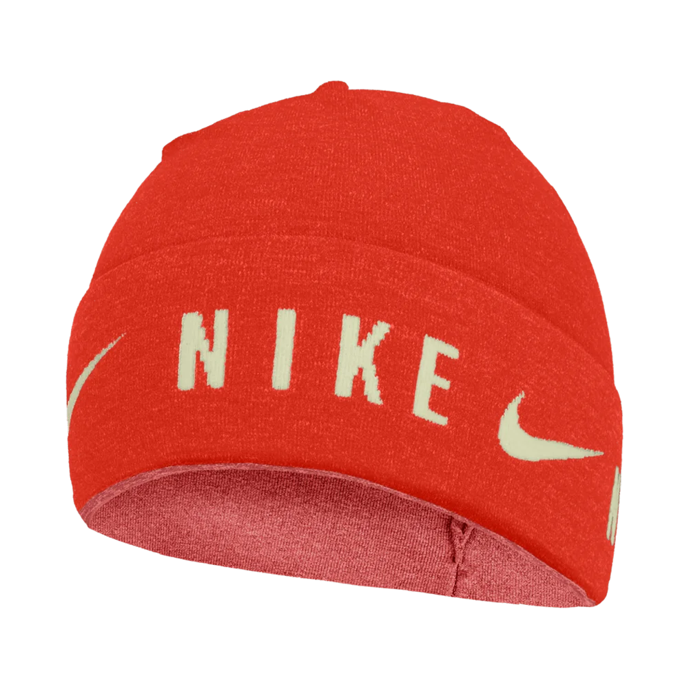 Nike Unisex Dri-fit Lightweight Knit Cuffed Beanie Red Color