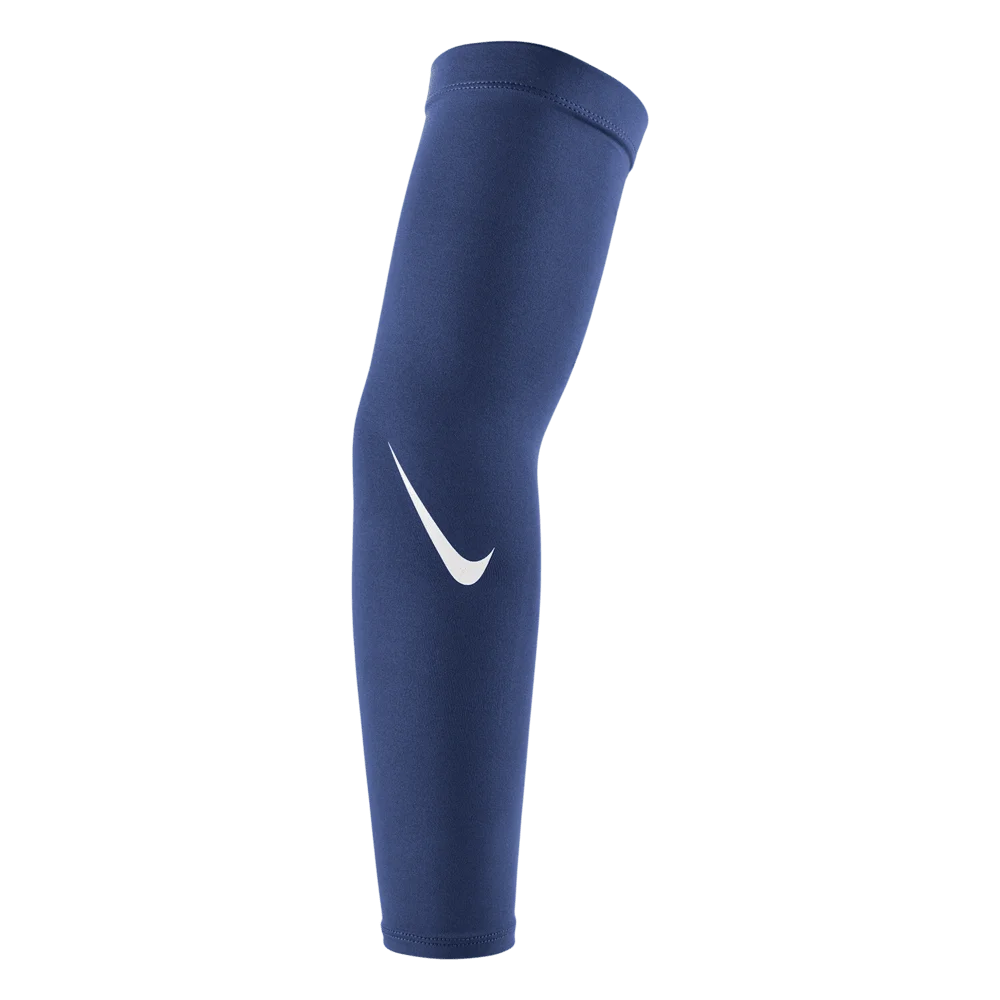 Nike Unisex Pro Dri-fit Sleeves 4.0 Pair Blue  Color front view