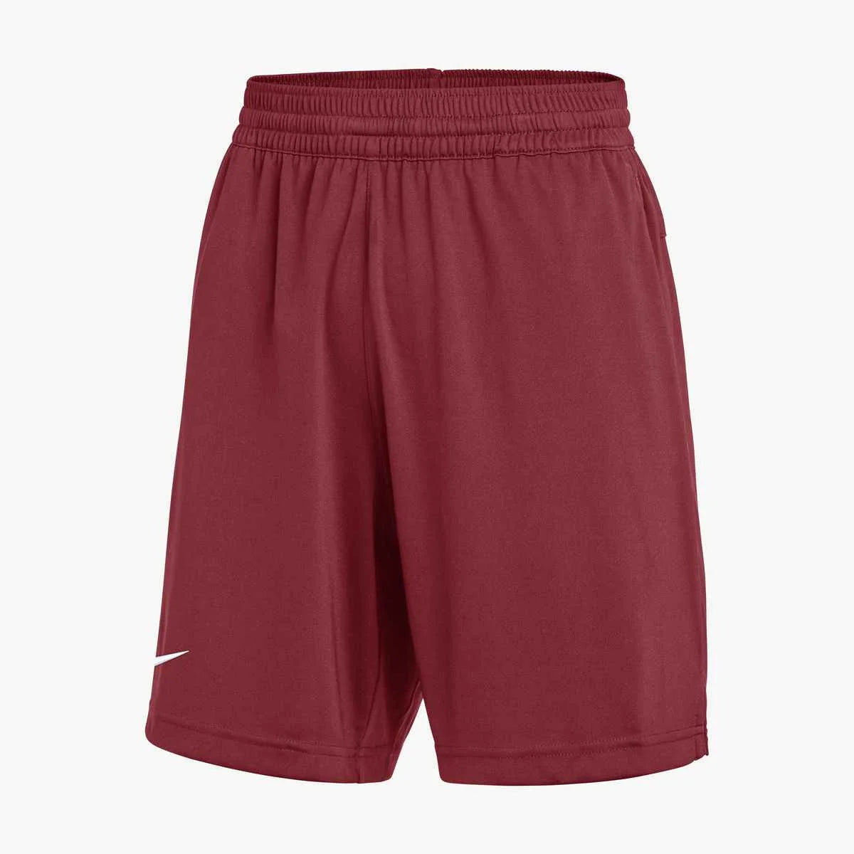 Nike Women's Dri-FIT Coach Shorts (Stock) Maroon Color.
