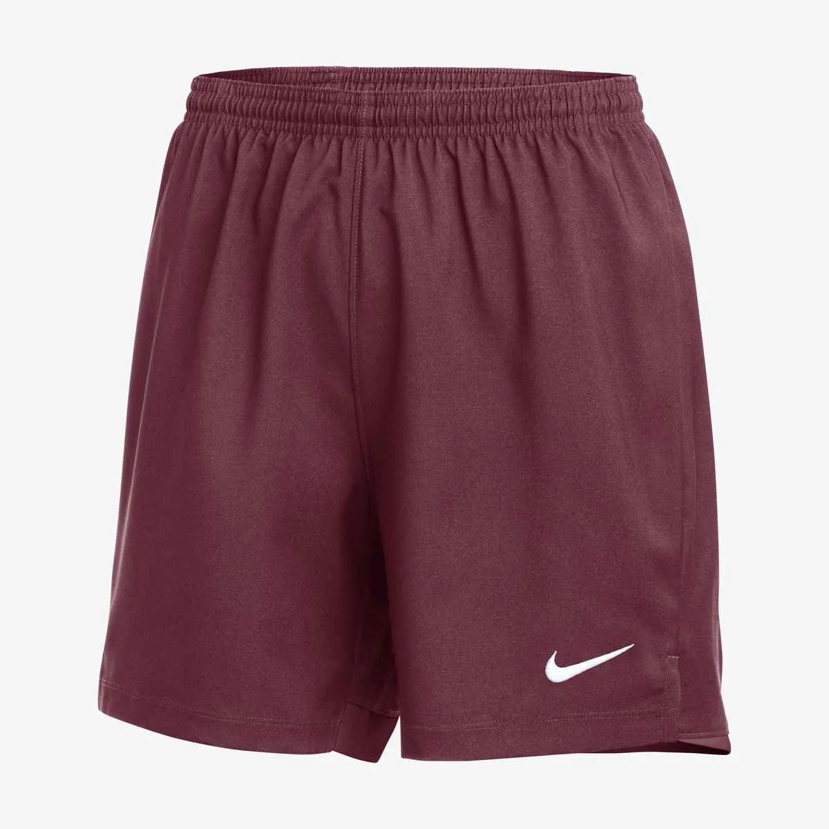 Nike  Women's Dri-FIT Laser VI Soccer Shorts Maroon Color.