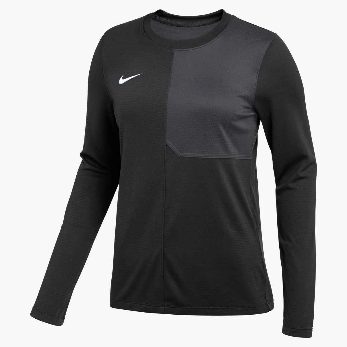 Nike Women's Dri-FIT Long-Sleeve UV Coach Top Black Color.