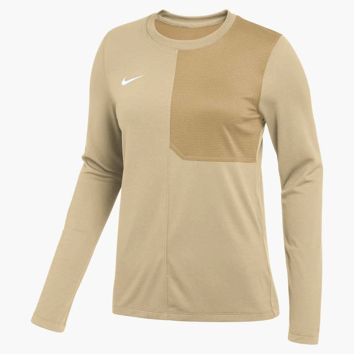 Nike Women's Dri-FIT Long-Sleeve UV Coach Top Khaki Color.