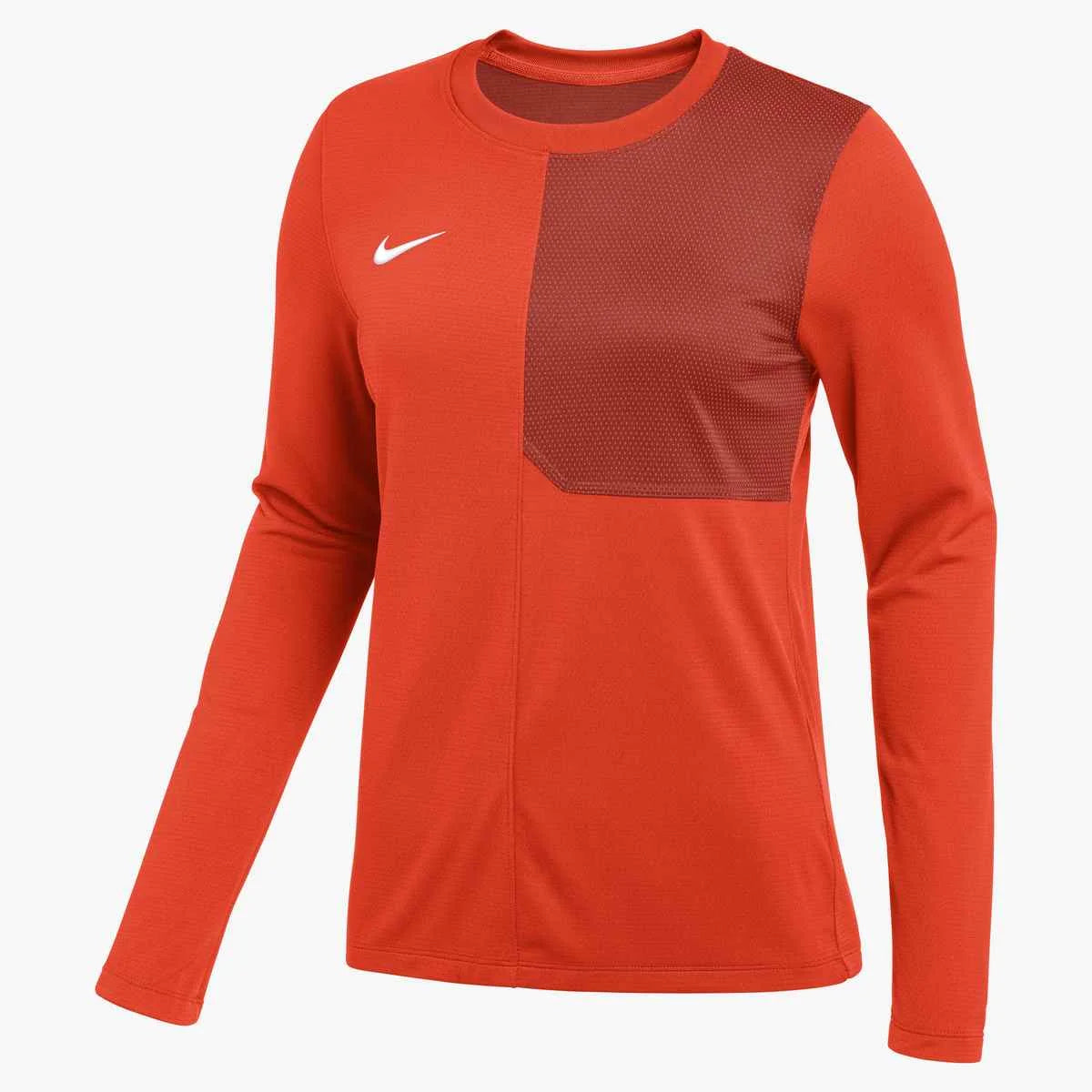 Nike Women's Dri-FIT Long-Sleeve UV Coach Top Orange Color...