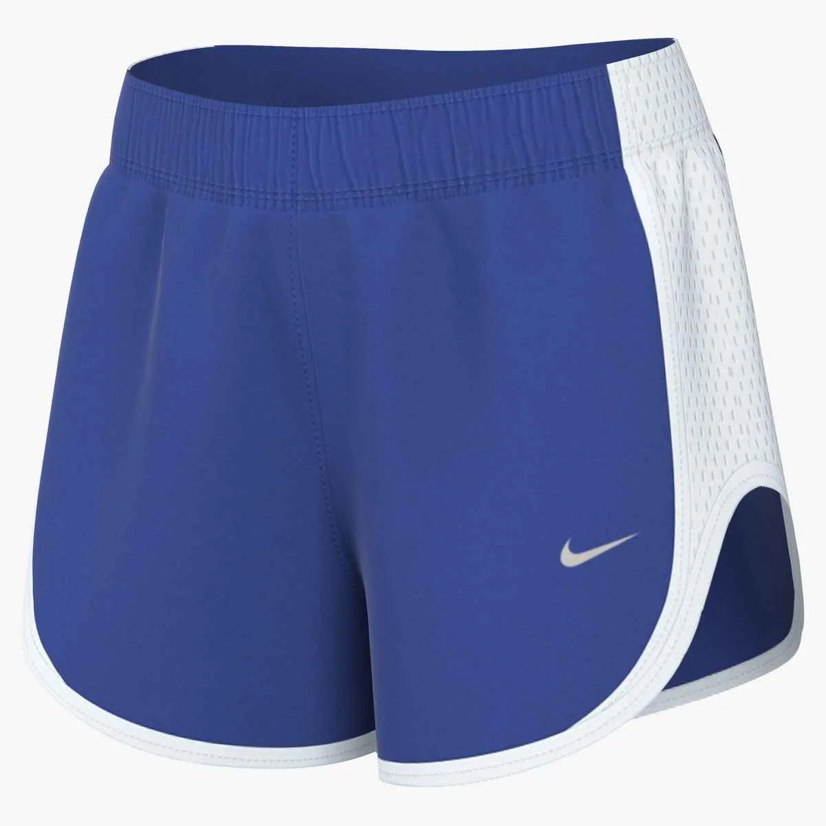 Nike Women's Dri-FIT Tempo  Mid-Rise 3" Brief-Lined Running Shorts Blue Color.