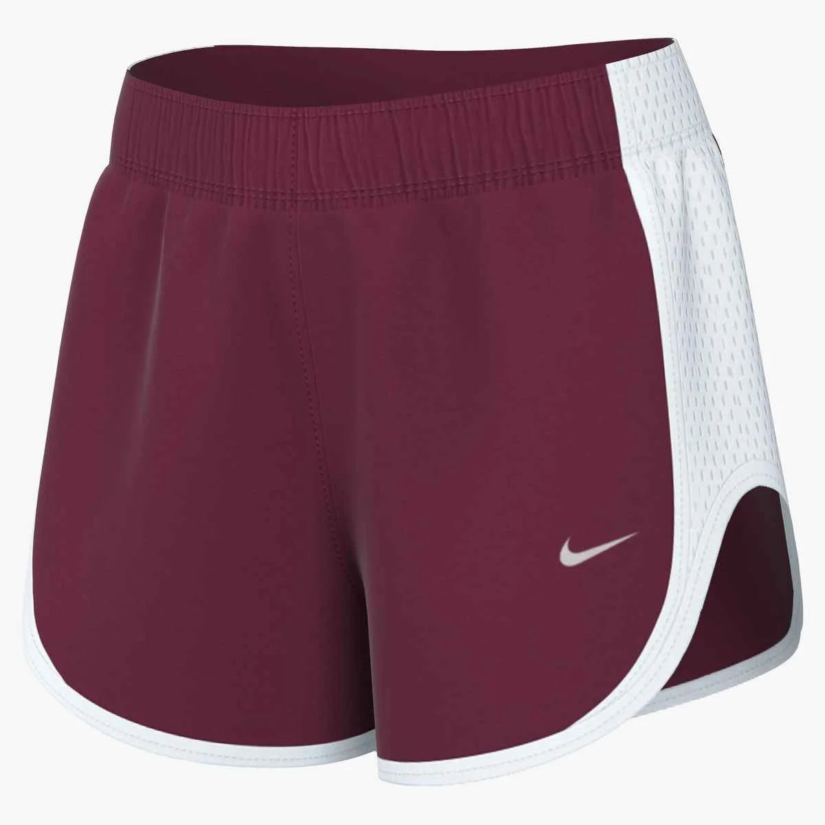 Nike Women's Dri-FIT Tempo  Mid-Rise 3" Brief-Lined Running Shorts Maroon Color
