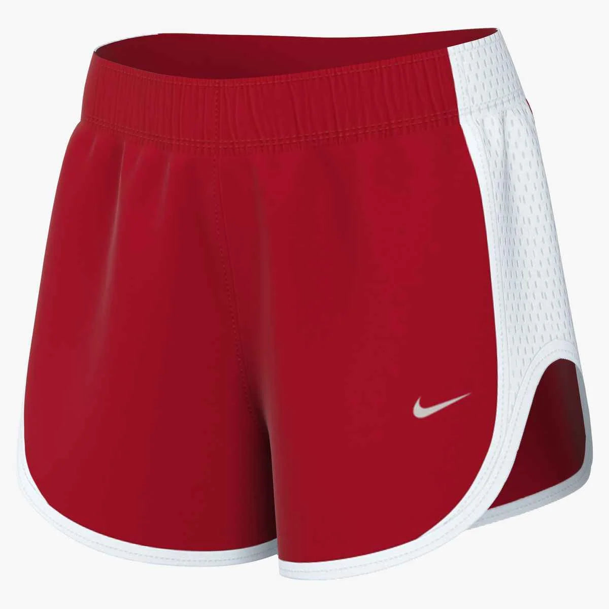 Nike Women's Dri-FIT Tempo  Mid-Rise 3" Brief-Lined Running Shorts Red Color
