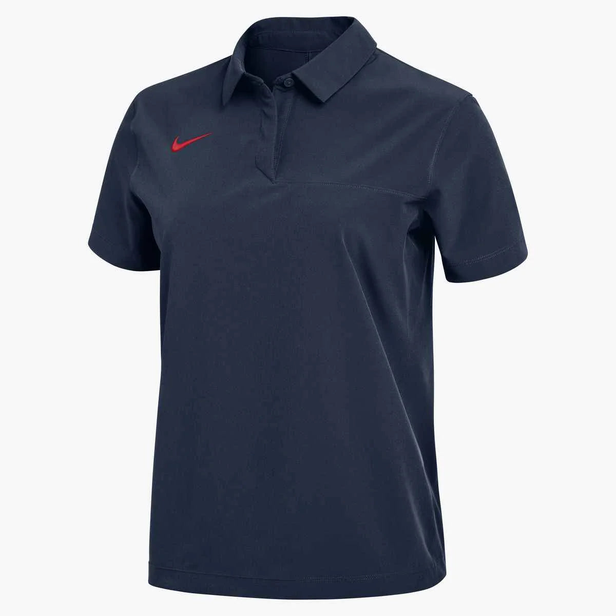 Nike Women's Dri-FIT Woven Polo (Stock) Navy Color.