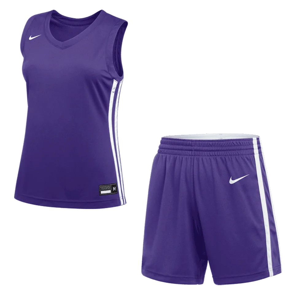 Nike Women's Dri-Fit Stock Overtime Set - Jersey and Short (Standard Fit)  Pair Purple  Color Front View