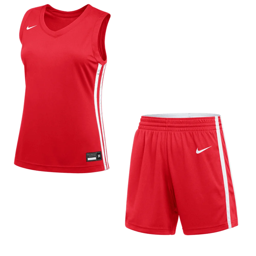 Nike Women's Dri-Fit Stock Overtime Set - Jersey and Short (Standard Fit)  Pair Red  Color Front View