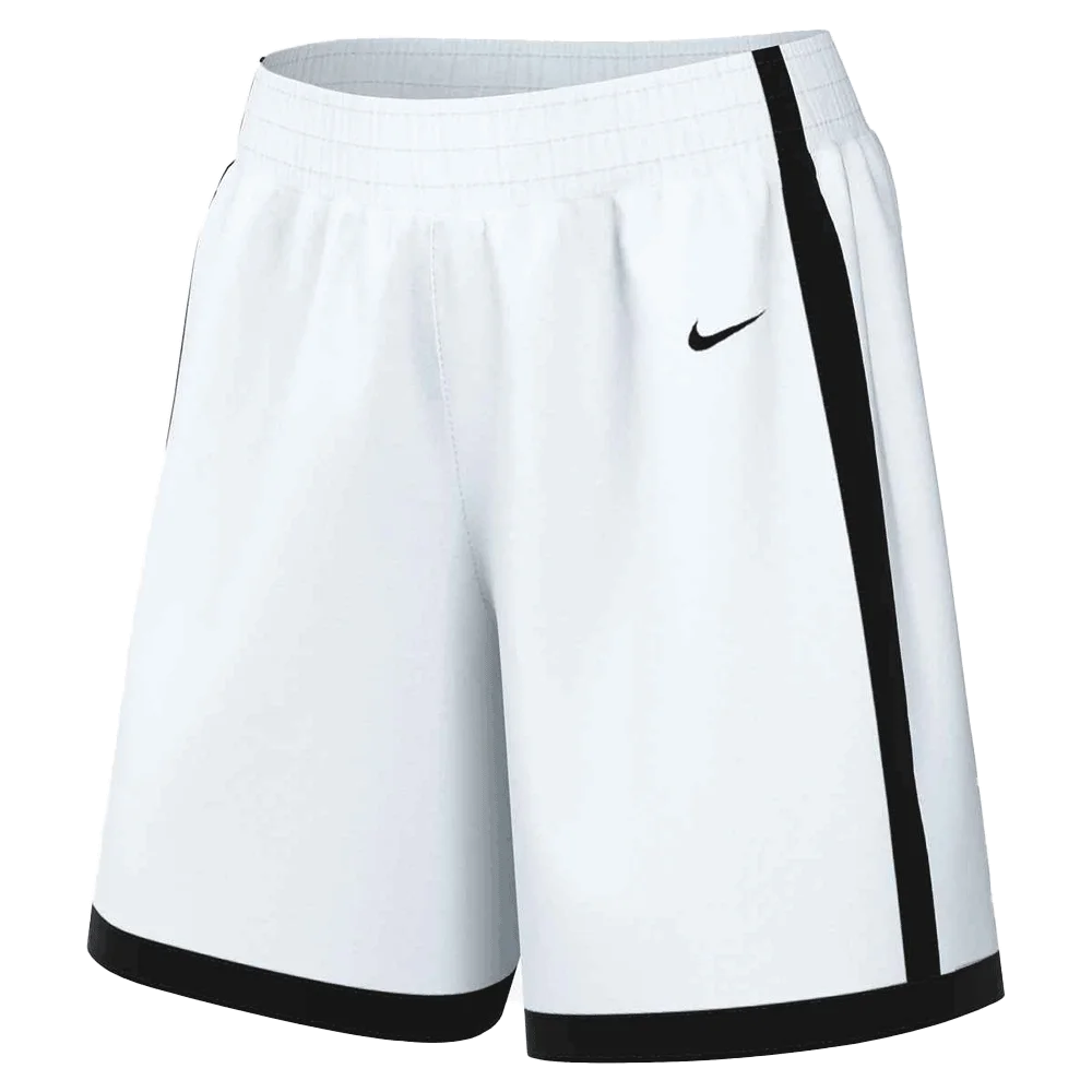 Nike Women's Elite Basketball 6.25" Shorts (Stock) White/Black Color
