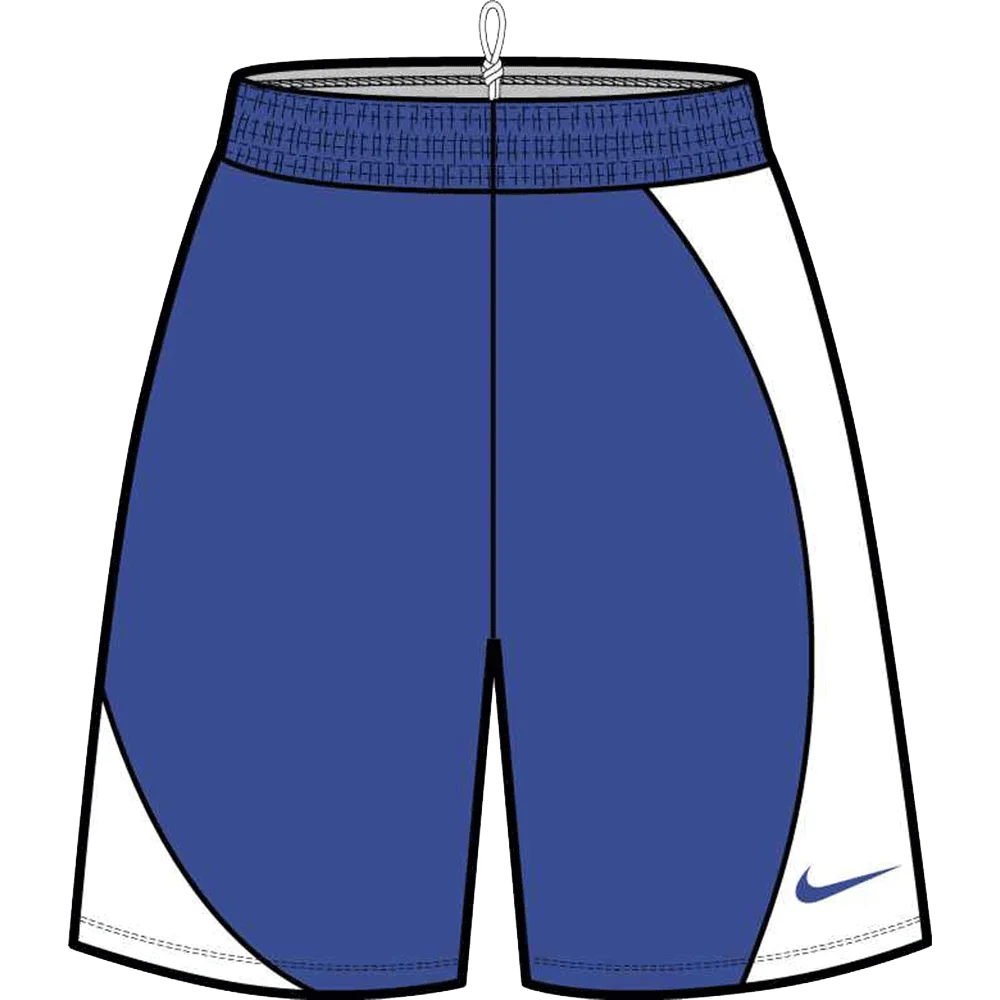 Nike Women's Essential Practice Basketball 6.25" Shorts (Stock) Blue/White Color 