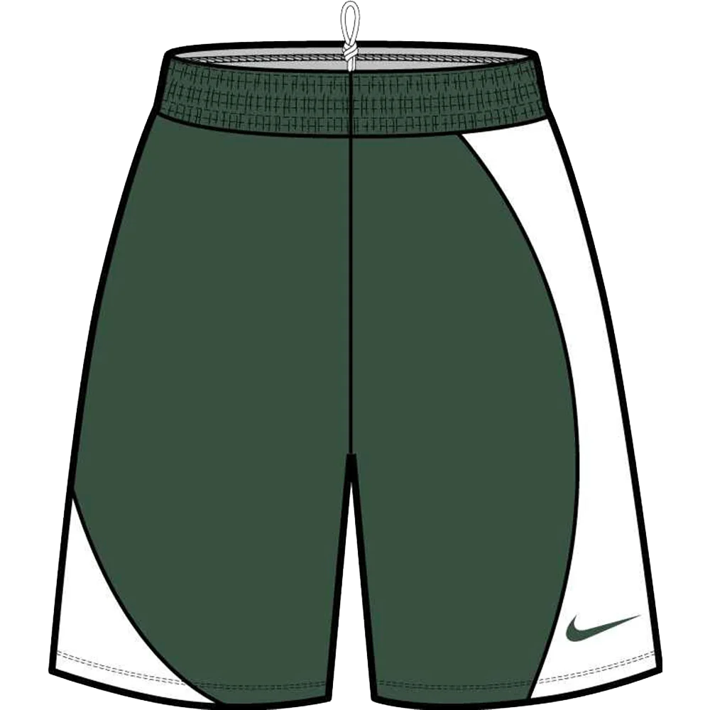 Nike Women's Essential Practice Basketball 6.25" Shorts (Stock) Green/White Color