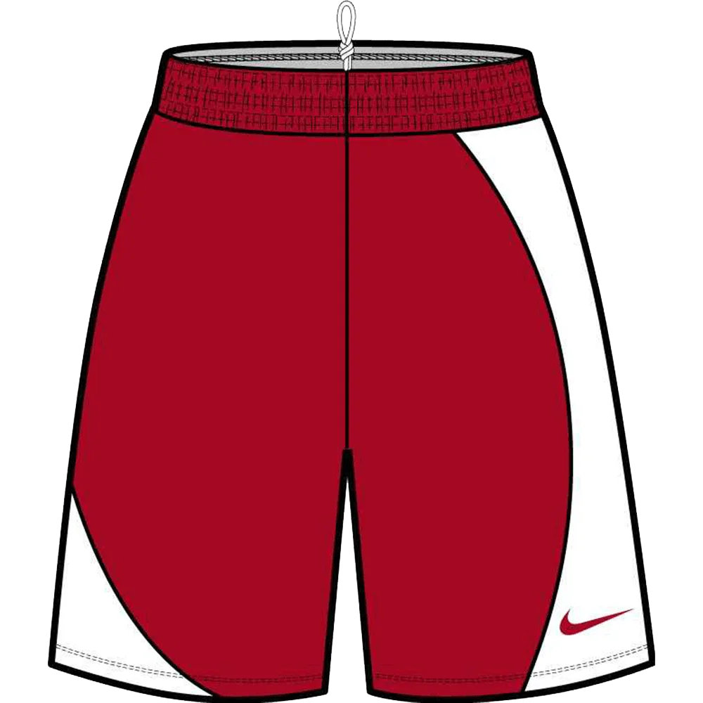 Nike Women's Essential Practice Basketball 6.25" Shorts (Stock) Red/White Color 