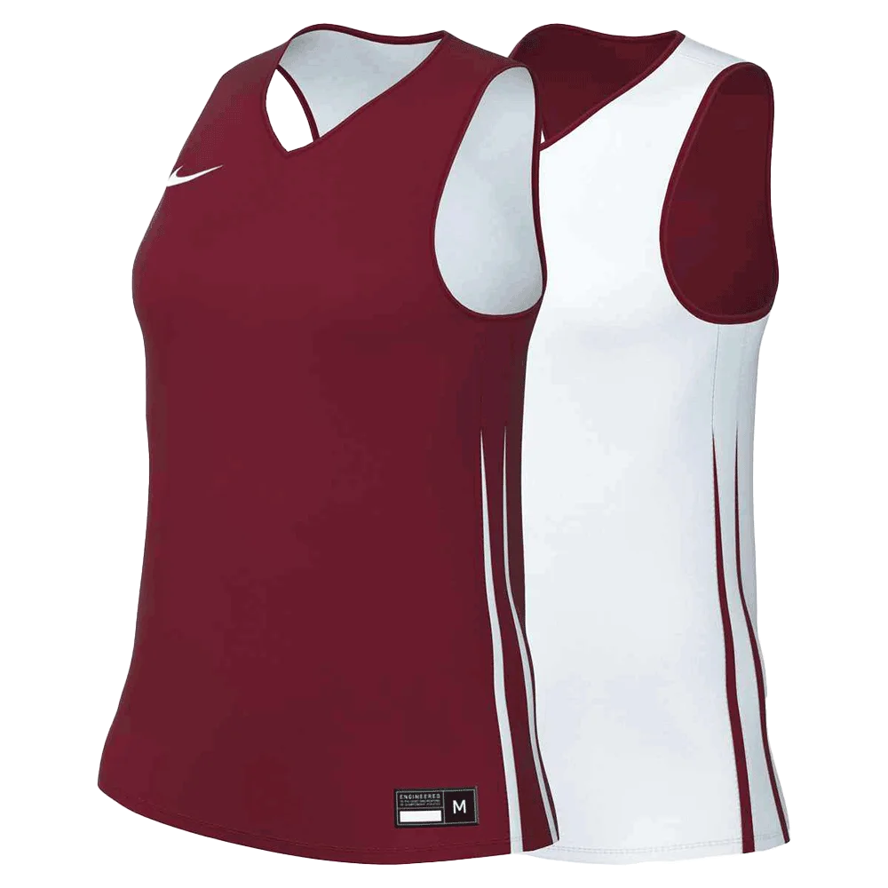 Nike Women's HyperElite Practice Basketball Reversible Jersey (Stock) Maroon/White Color