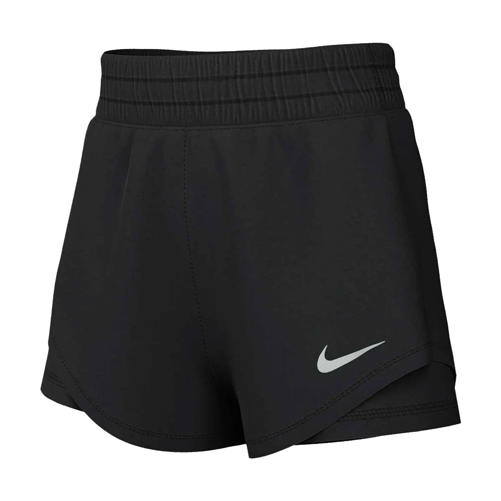 Nike Women's One Dri-FIT High-Waisted 3" 2-in-1 Shorts Black Color