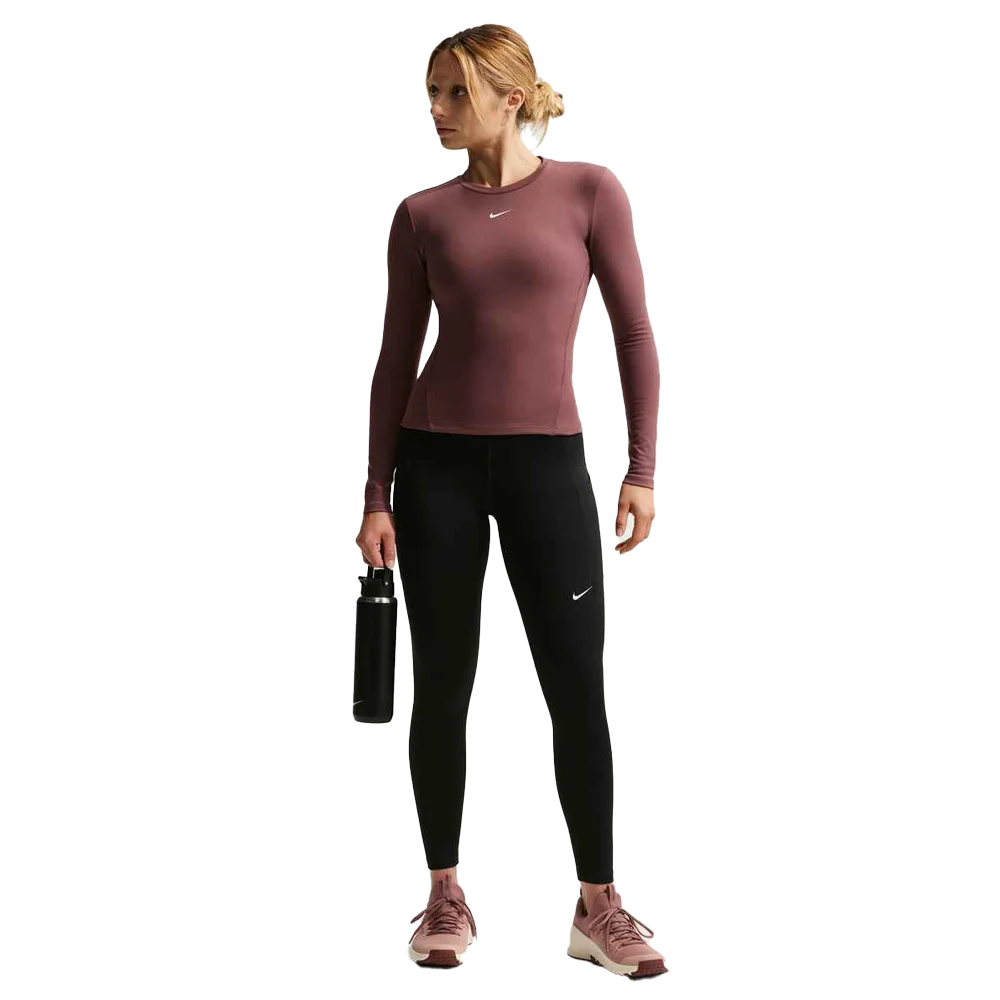 Nike Women's One High-Waisted 7/8 Leggings with Pockets Black Color