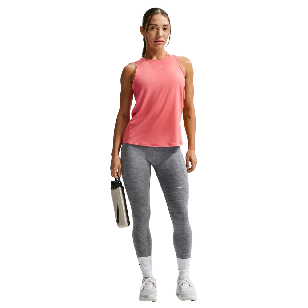 Nike Women's One High-Waisted 7/8 Leggings with Pockets Grey Color
