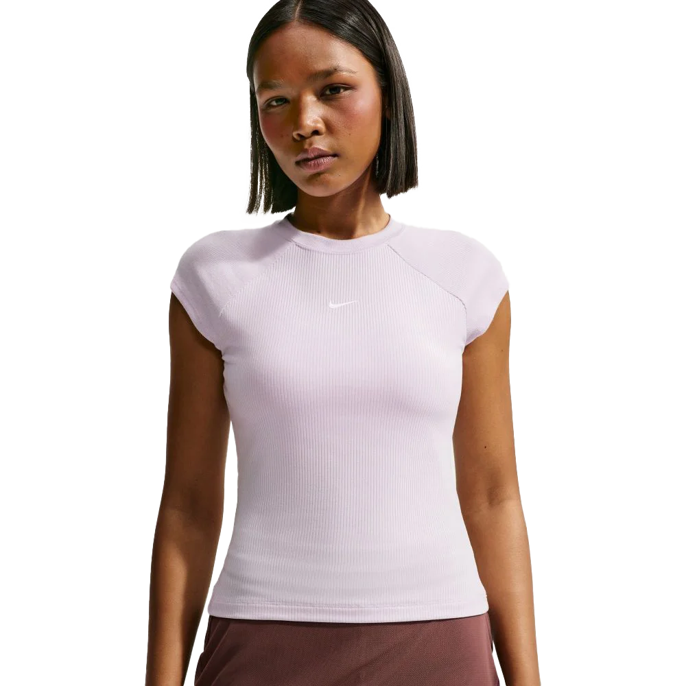 Nike Women's Sportswear Chill Knit Tight Short-Sleeve Ribbed Top