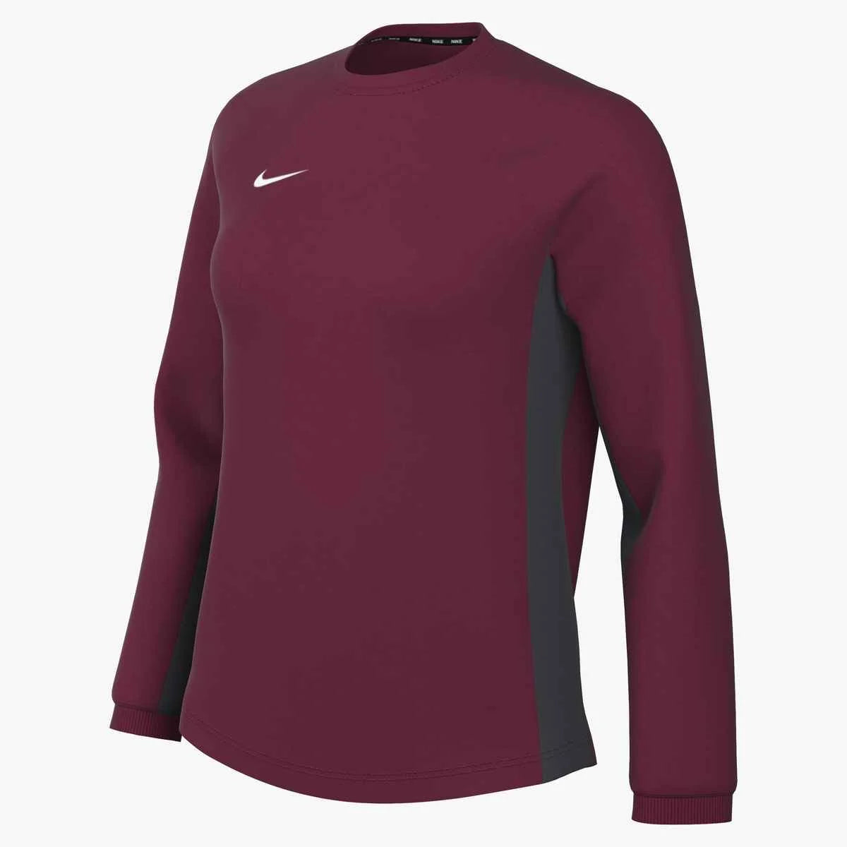 Nike Women's Stock Team Midweight Crew Maroon Color
