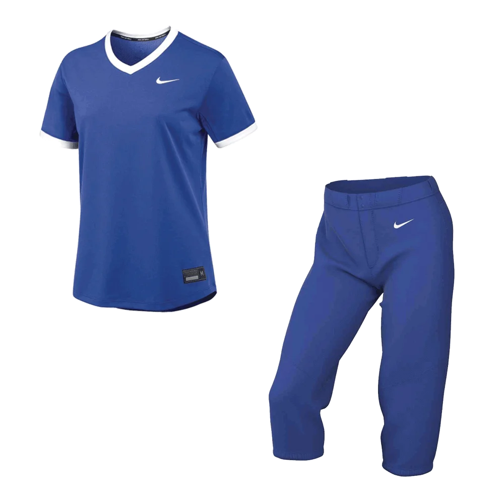 Nike Women's Stock Vapor Select2 Set - V-neck Jersey and Pants Blue Color