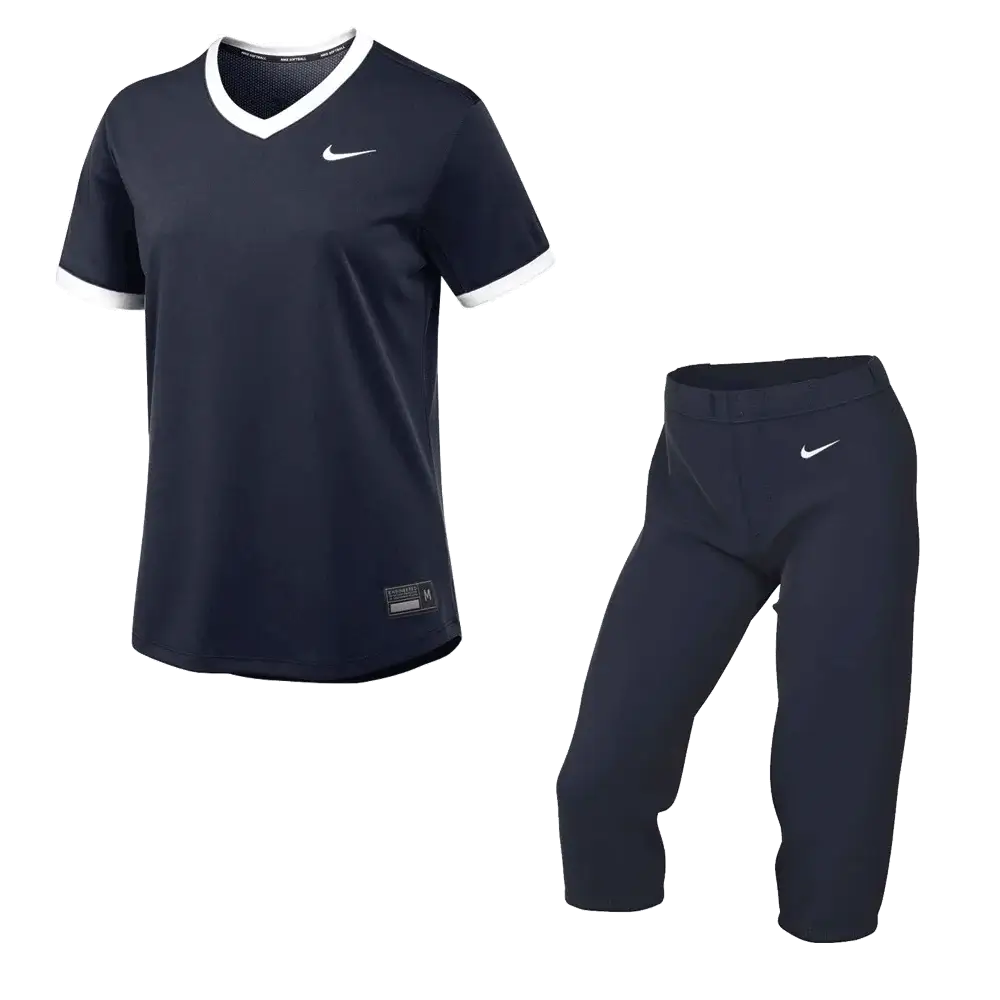 Nike Women's Stock Vapor Select2 Set - V-neck Jersey and Pants Navy Color