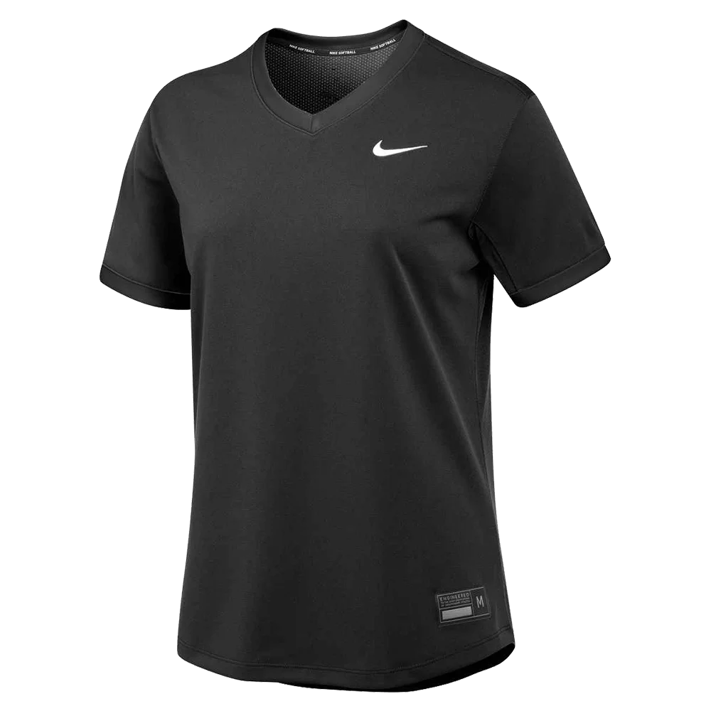 Nike Women's Stock Vapor Select2 V-neck Jersey (Standard Fit) Black  Color Front  View.