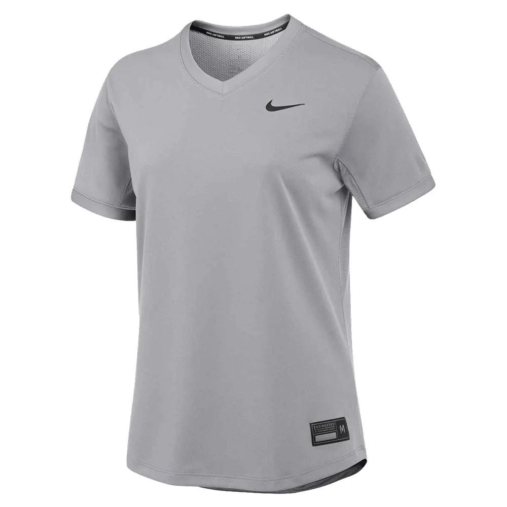 Nike Women's Stock Vapor Select2 V-neck Jersey (Standard Fit) Grey Color Front  View.