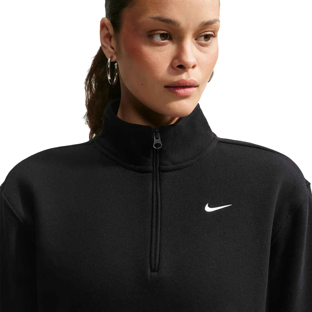 Nike Women's Studio Fleece Medium Weight 1/4-Zip Top