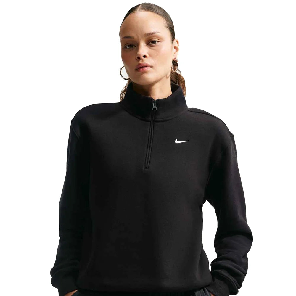 Nike Women's Studio Fleece Medium Weight 1/4-Zip Top