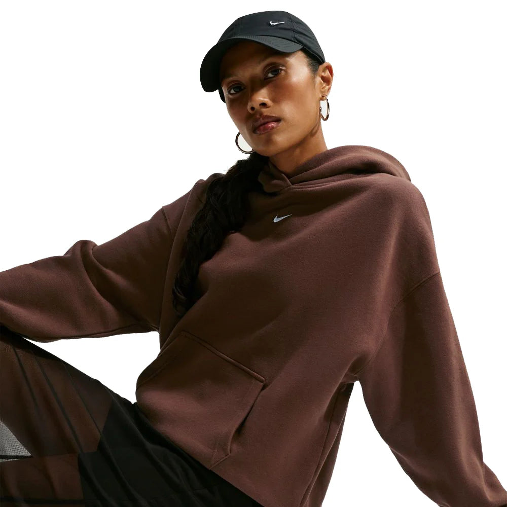 Nike Women's Studio Fleece Medium Weight Oversized Pullover Hoodie