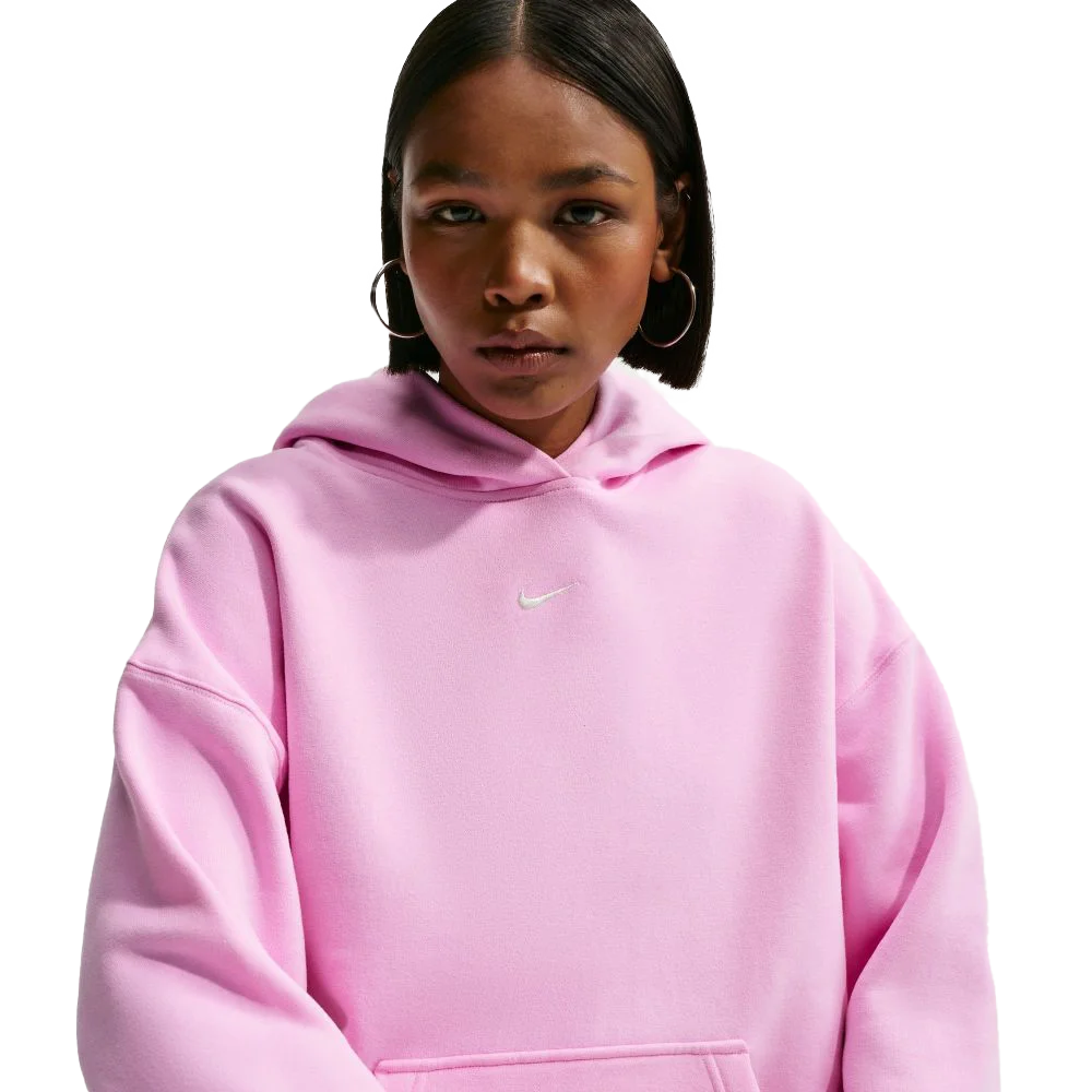 Nike Women's Studio Fleece Medium Weight Oversized Pullover Hoodie
