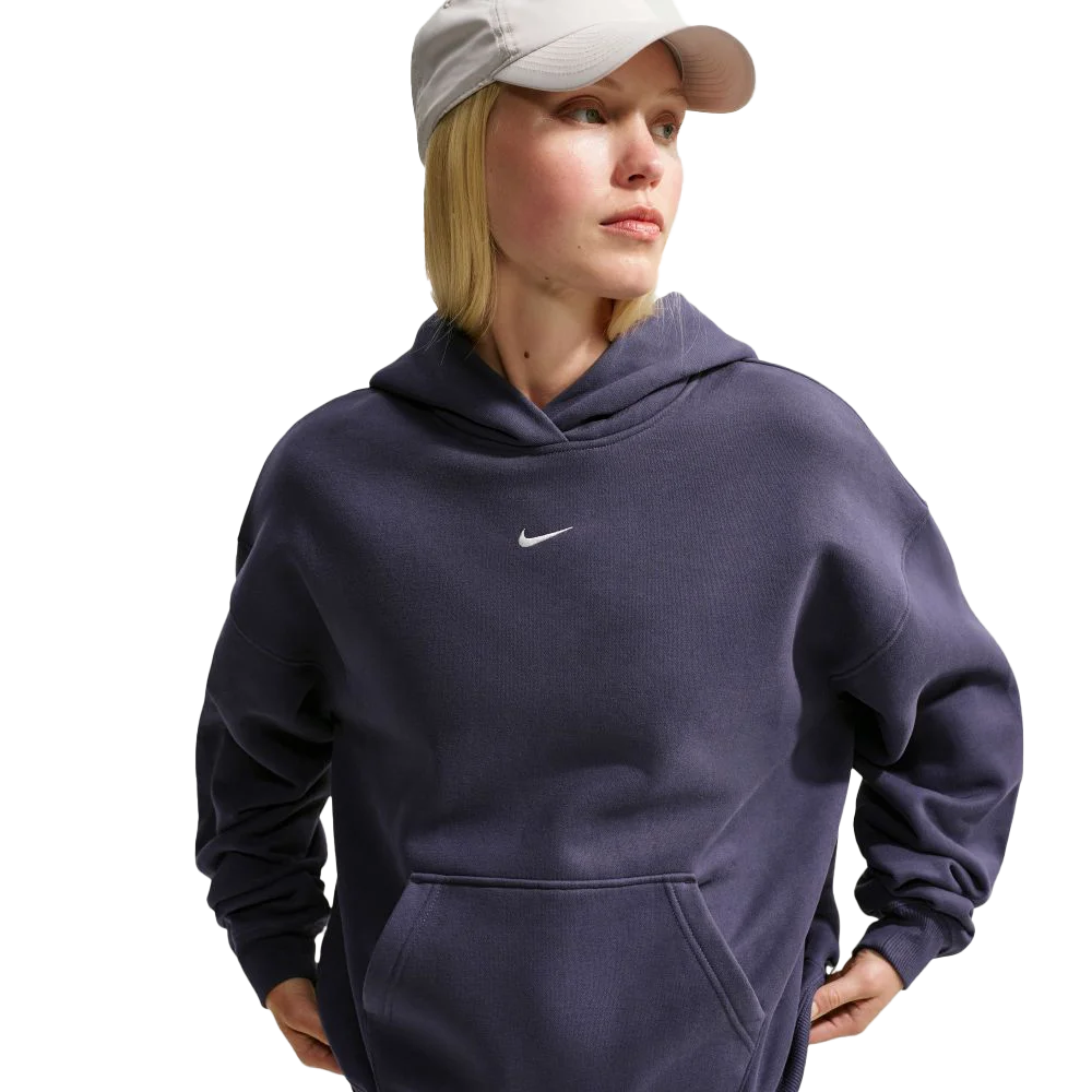 Nike Women's Studio Fleece Medium Weight Oversized Pullover Hoodie