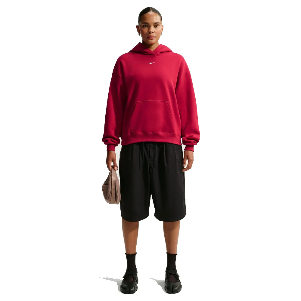 Nike Women's Studio Fleece Medium Weight Oversized Pullover Hoodie