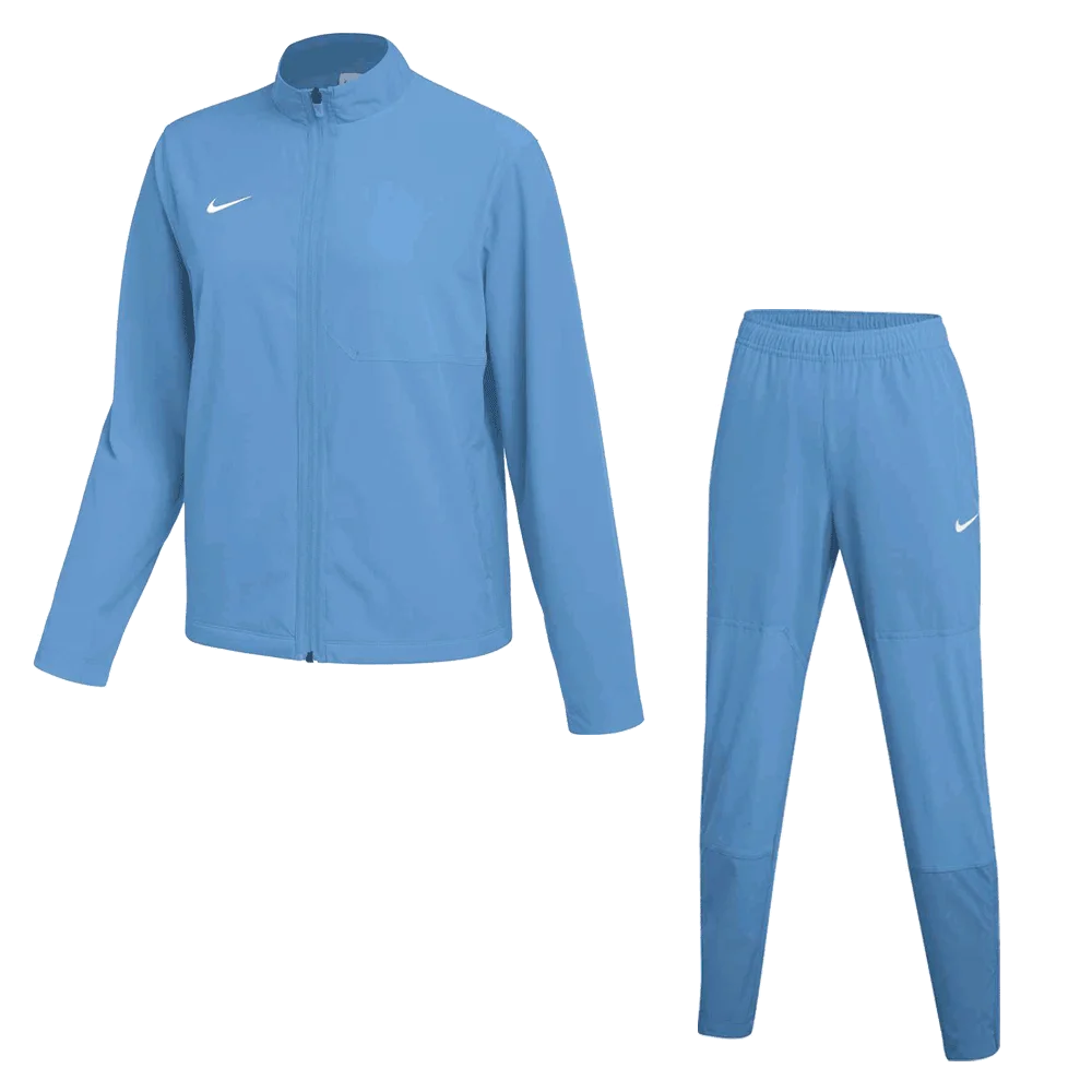 Nike Women's Team Dry Woven Set - Jacket and Pants Pair Blue Color Front View