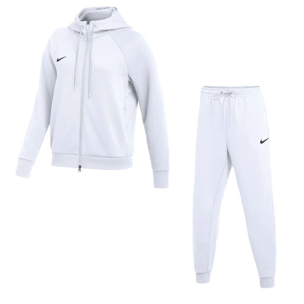 Nike Women's Team Primary Set -  Hoodie and Pants Pair White Color Front View