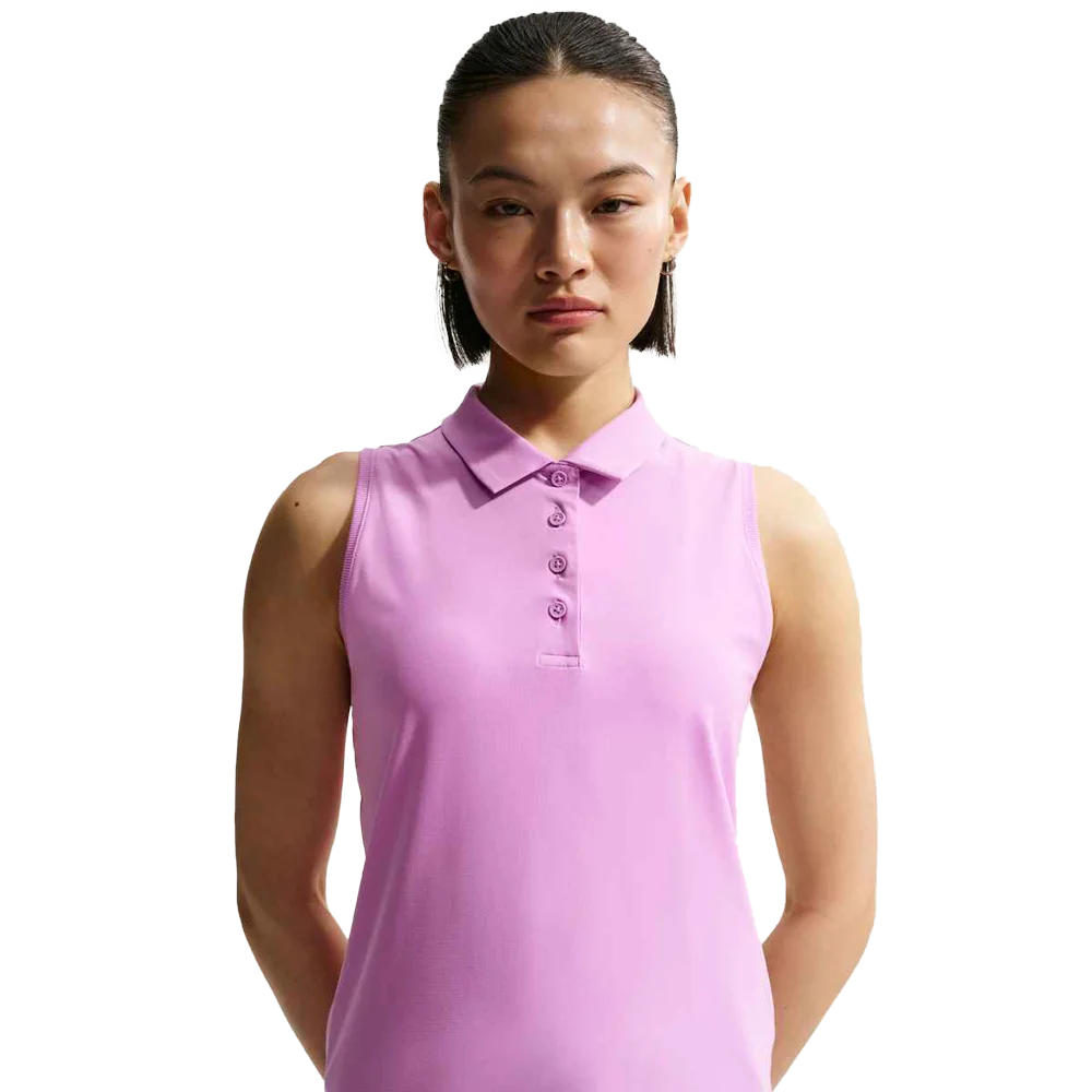  Nike Women's Victory Dri-FIT Sleeveless Polo Pink Color