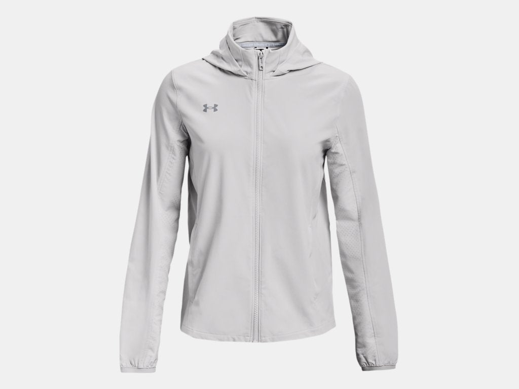 Under Armour Womens Squad 2.0 Water-Repellent Woven Jacket 100white/Halo  Large 