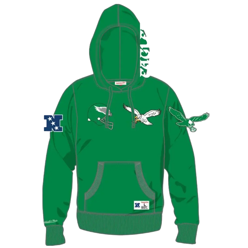 Sudadera verde con capucha Philadelphia Eagles Mitchell & Ness Heritage City Connection 