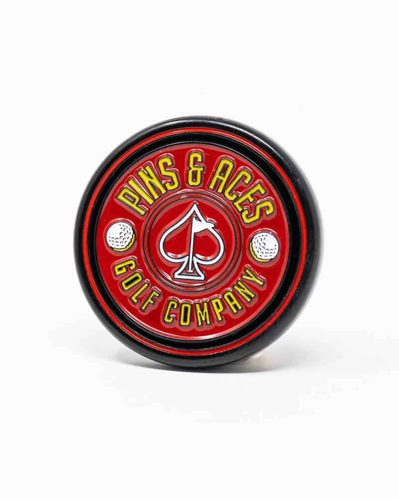 Marcador de bola con medallón desplegable - Rojo